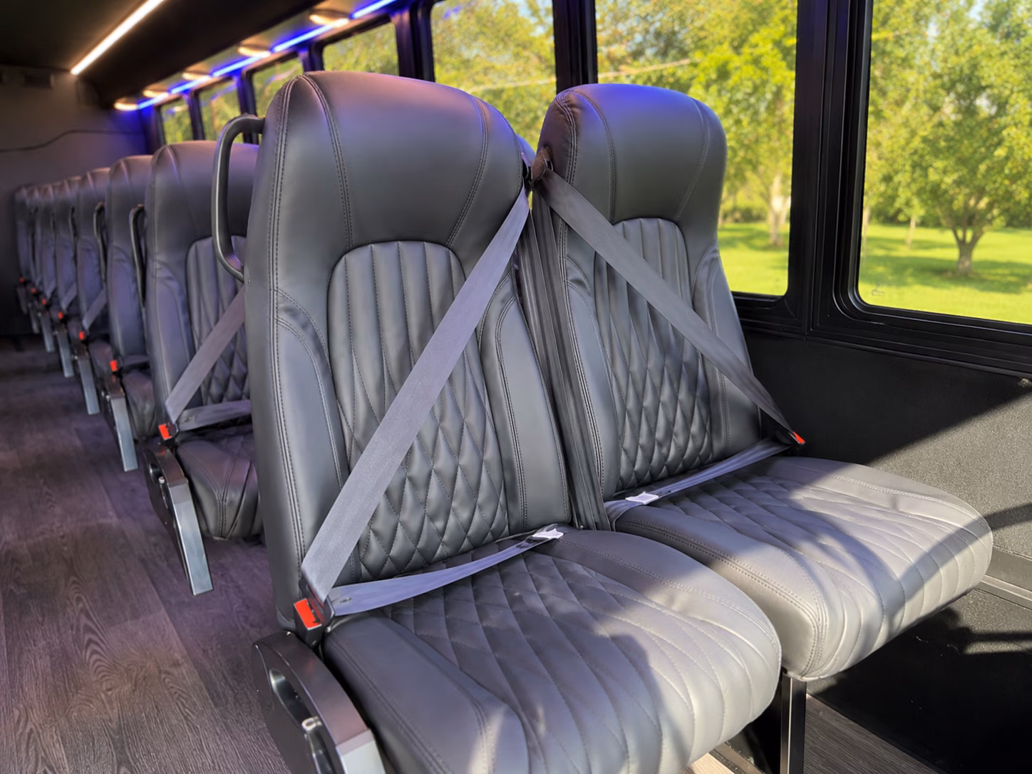 kent 15 passenger minibus inside