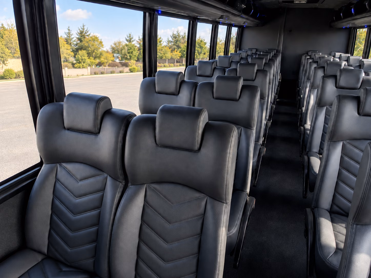 kent 18 passenger minibus inside