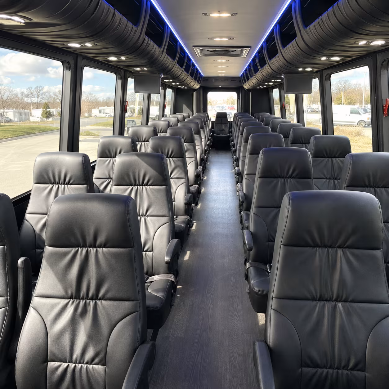kent 25 passenger minibus interior