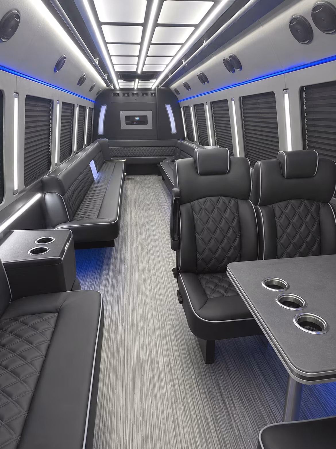 kent 25 passenger party bus inside