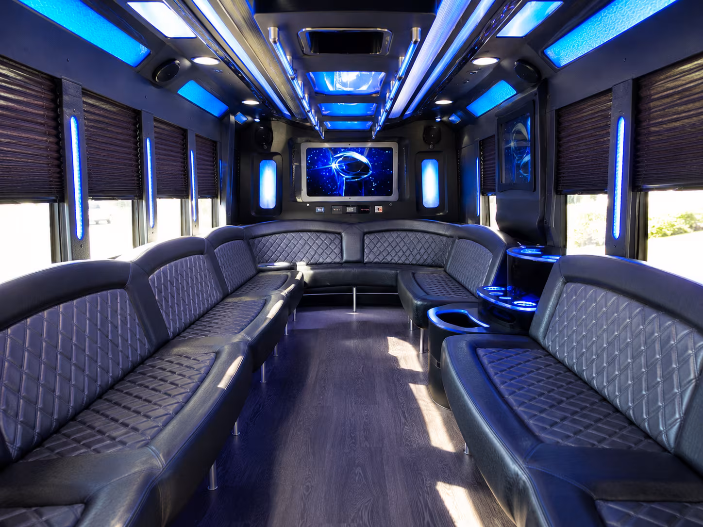 kent 28 passenger party bus inside