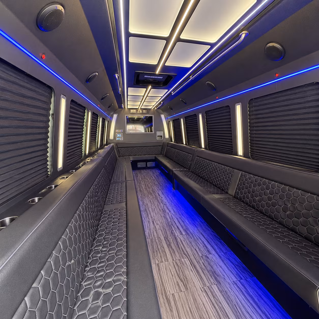kent 30 passenger party bus interior