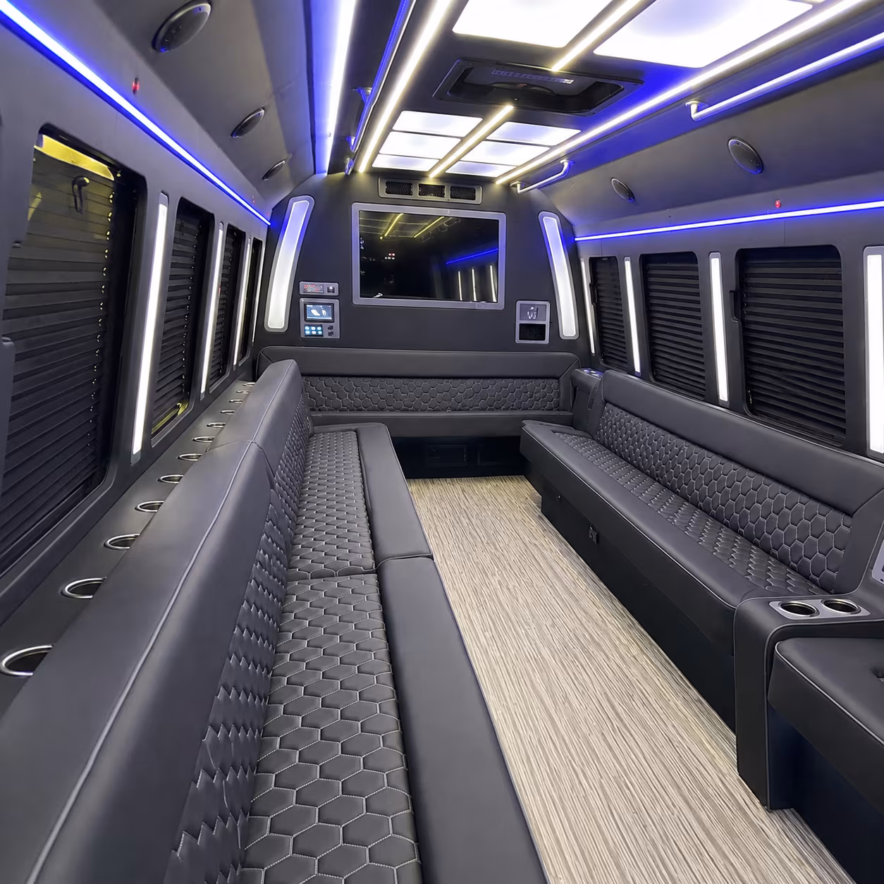 kent 40 passenger party bus inside