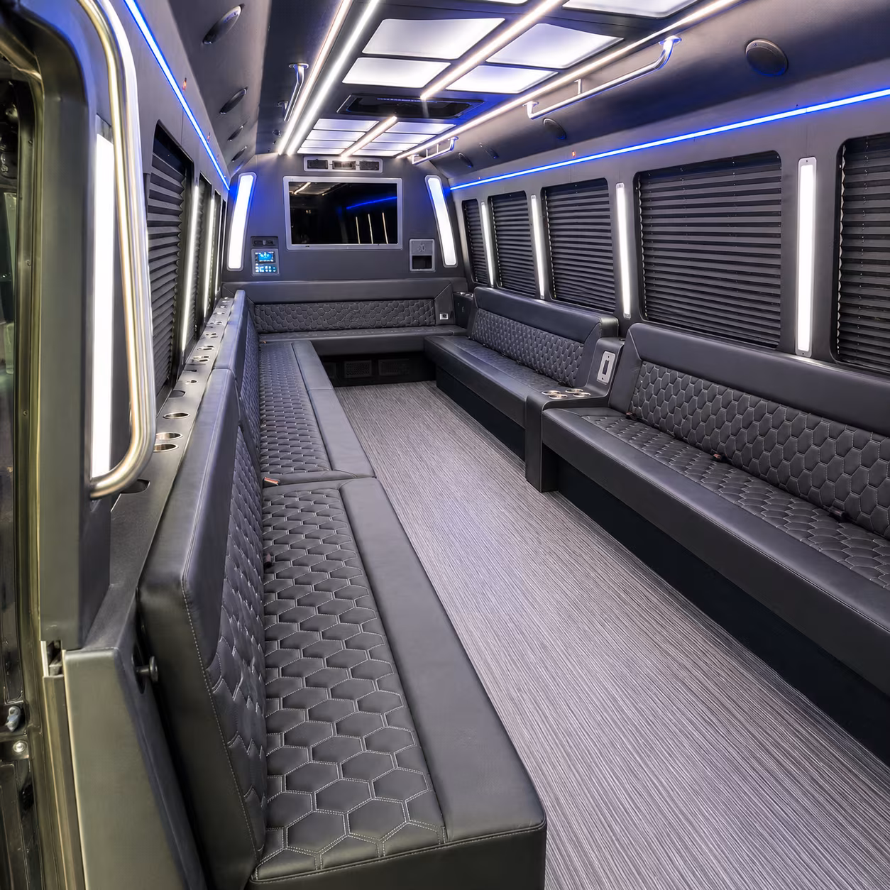 kent 40 passenger party bus interior